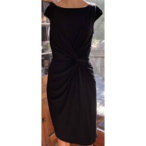 NWT Cato Black Knot Front Sheath Dress Sleeveless Womens Size 6